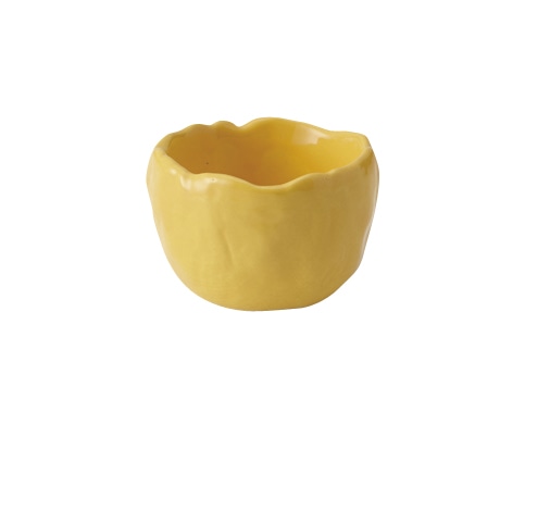 丸モ高木陶器 波渕黄切立小付 5A175-12 1個（ご注文単位1個）【直送品】