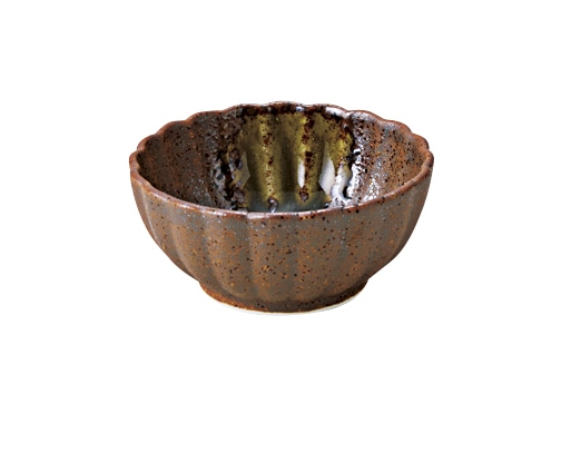 丸モ高木陶器 伊賀風菊型小付 5A175-34 1個（ご注文単位1個）【直送品】