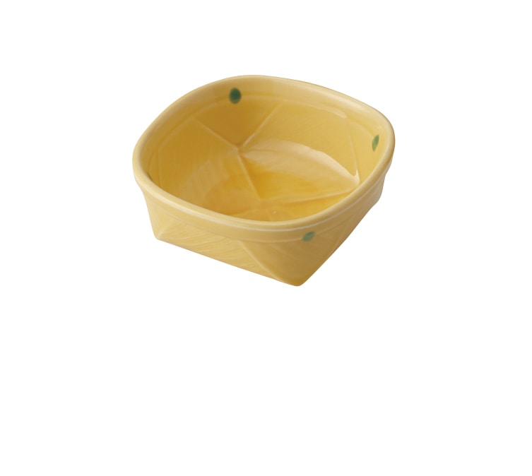 丸モ高木陶器 イングレ緑点角小付 5A175-40 1個（ご注文単位1個）【直送品】