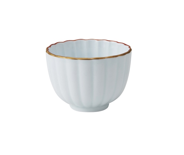 丸モ高木陶器 朱金菊型小付 5A176-35 1個（ご注文単位1個）【直送品】