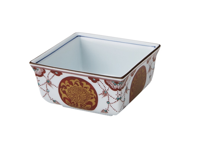 丸モ高木陶器 京瓔珞反角小鉢 5A182-13 1個（ご注文単位1個）【直送品】