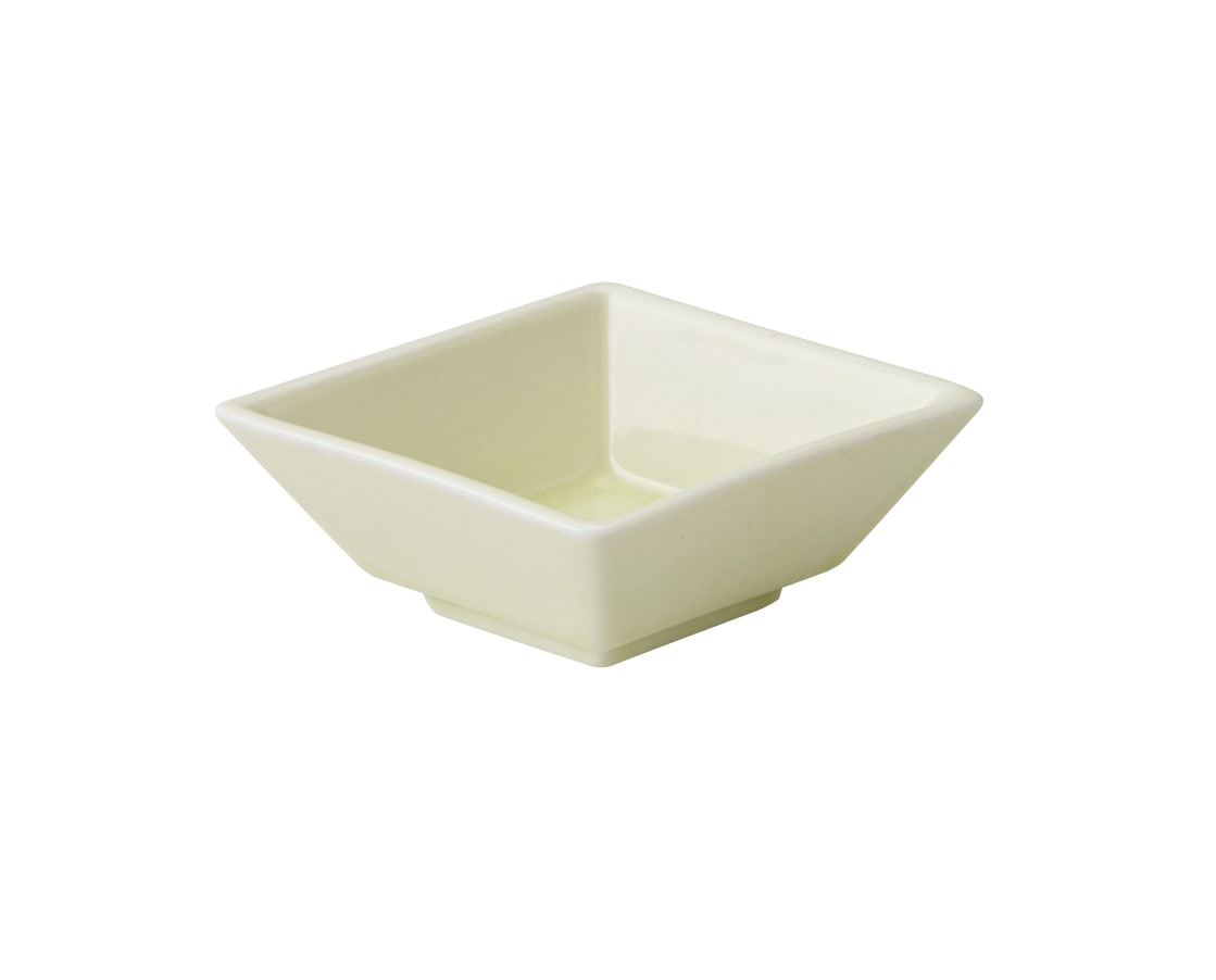 丸モ高木陶器 薄黄菱型小付 5A178-27 1個（ご注文単位1個）【直送品】