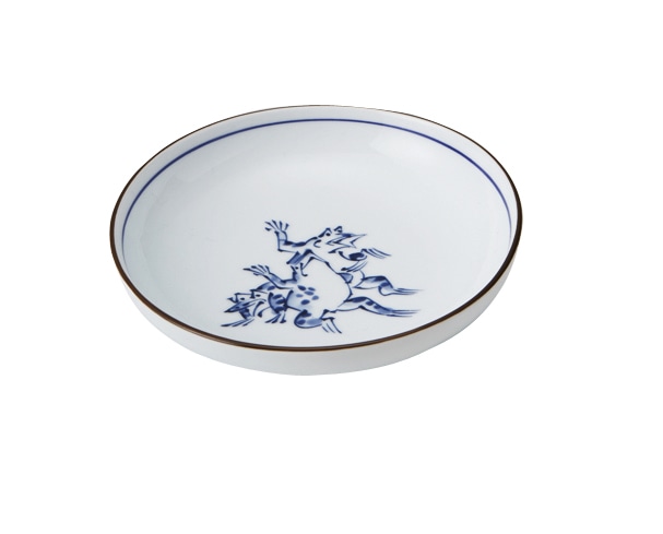 丸モ高木陶器 イングレかえる絵丸小皿 5A181-12 1個（ご注文単位1個）【直送品】