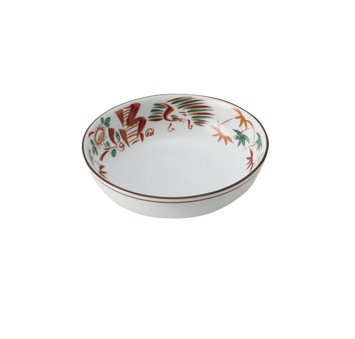 丸モ高木陶器 赤絵花鳥丸取鉢 5A181-19 1個（ご注文単位1個）【直送品】