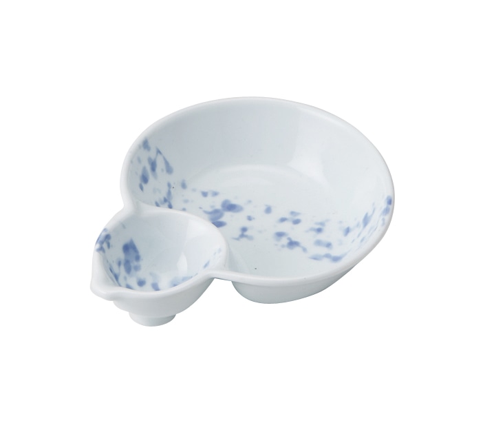 丸モ高木陶器 吹墨瓢型千代口付鉢 5A182-06 1個(ご注文単位1個)【直送品】