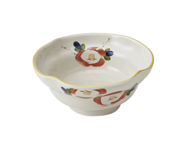 丸モ高木陶器 イングレ花絵四方押小鉢 5A185-06 1個（ご注文単位1個）【直送品】