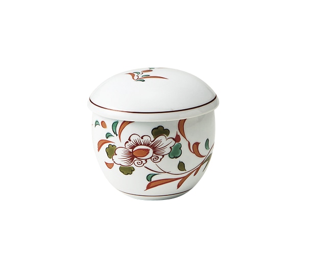 丸モ高木陶器 錦草花蒸し碗 5A192-08 1個(ご注文単位1個)【直送品】