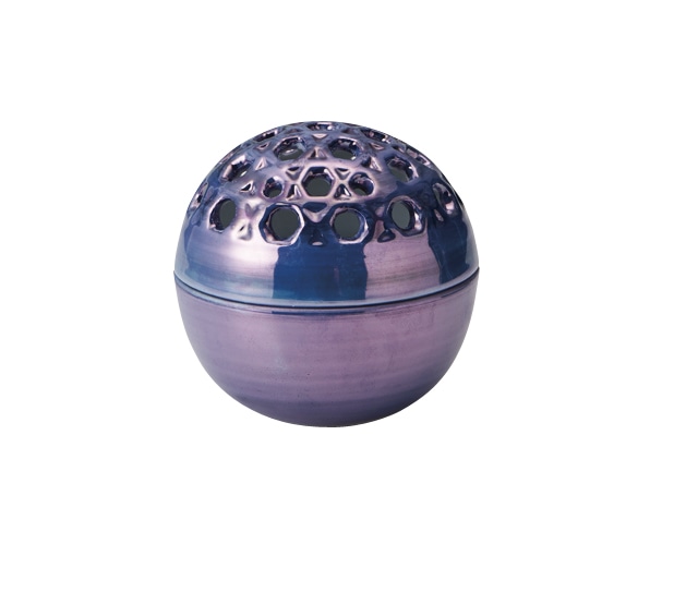 丸モ高木陶器 紫パール透かし蓋物 5A195-02 1個（ご注文単位1個）【直送品】