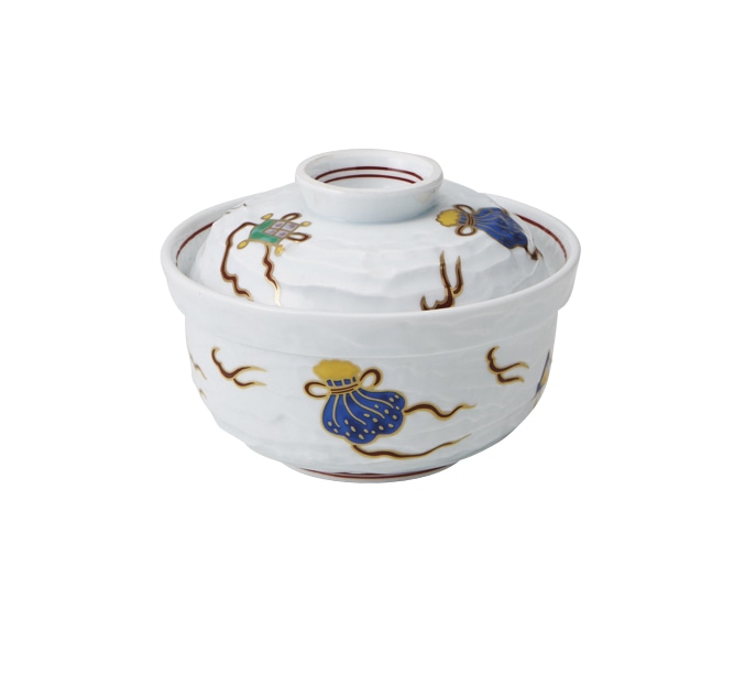 丸モ高木陶器 宝尽し蓋物 5A195-15 1個（ご注文単位1個）【直送品】