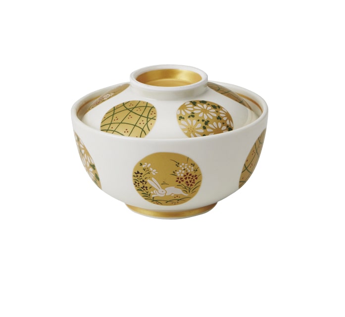 丸モ高木陶器 金彩丸紋蓋物 5A195-22 1個（ご注文単位1個）【直送品】