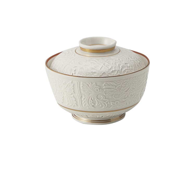 丸モ高木陶器 高麗唐草蓋物 5A196-02 1個（ご注文単位1個）【直送品】