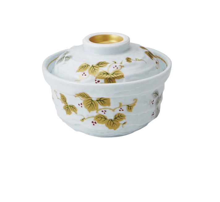 丸モ高木陶器 金銀葡萄ガタ彫大蓋物 5A196-03 1個（ご注文単位1個）【直送品】