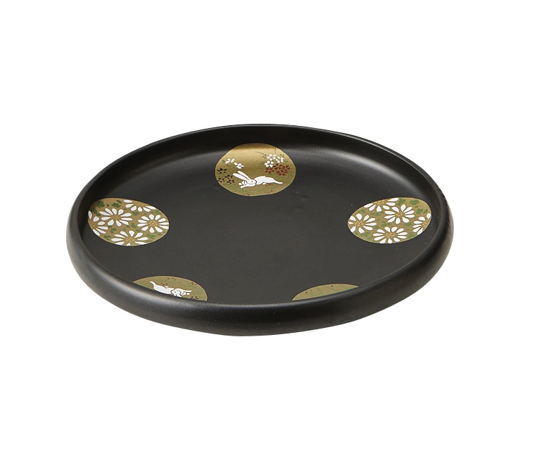 丸モ高木陶器 黒釉金彩丸紋向付 5A199-13 1個（ご注文単位1個）【直送品】
