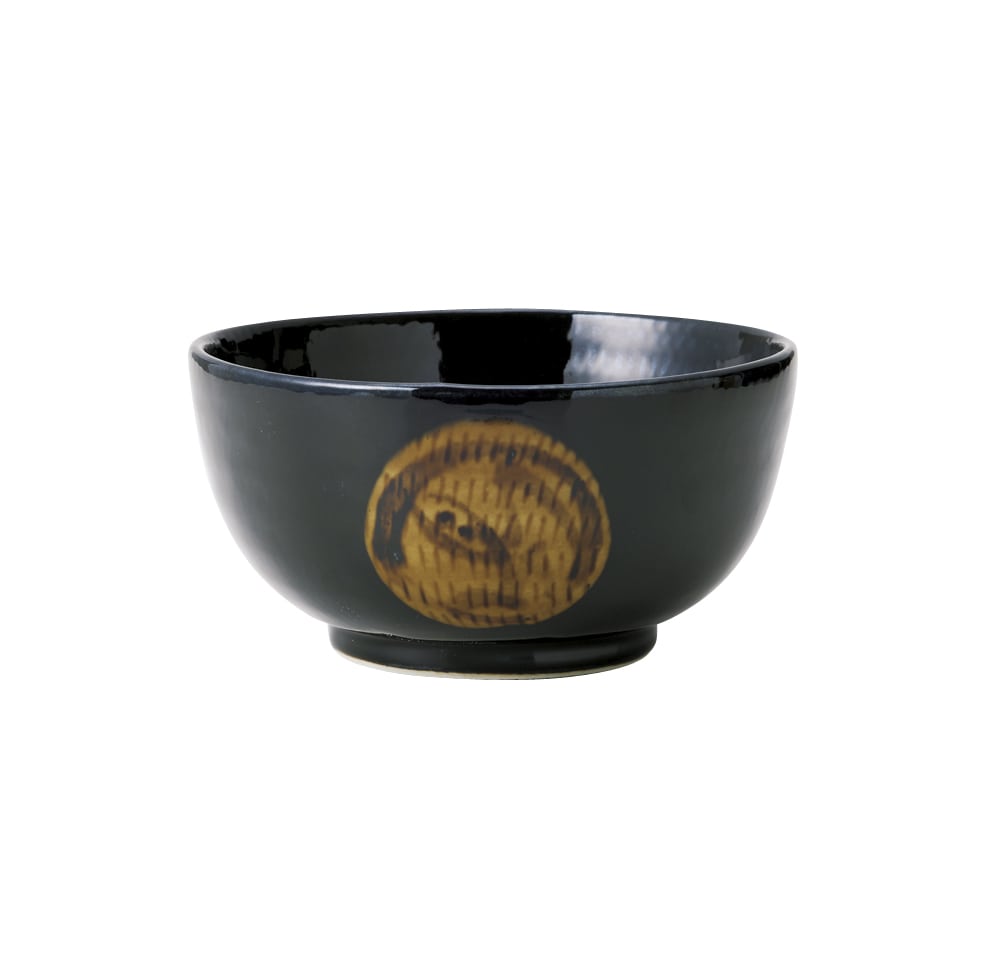 丸モ高木陶器 黒釉丼 5A202-18 1個(ご注文単位1個)【直送品】