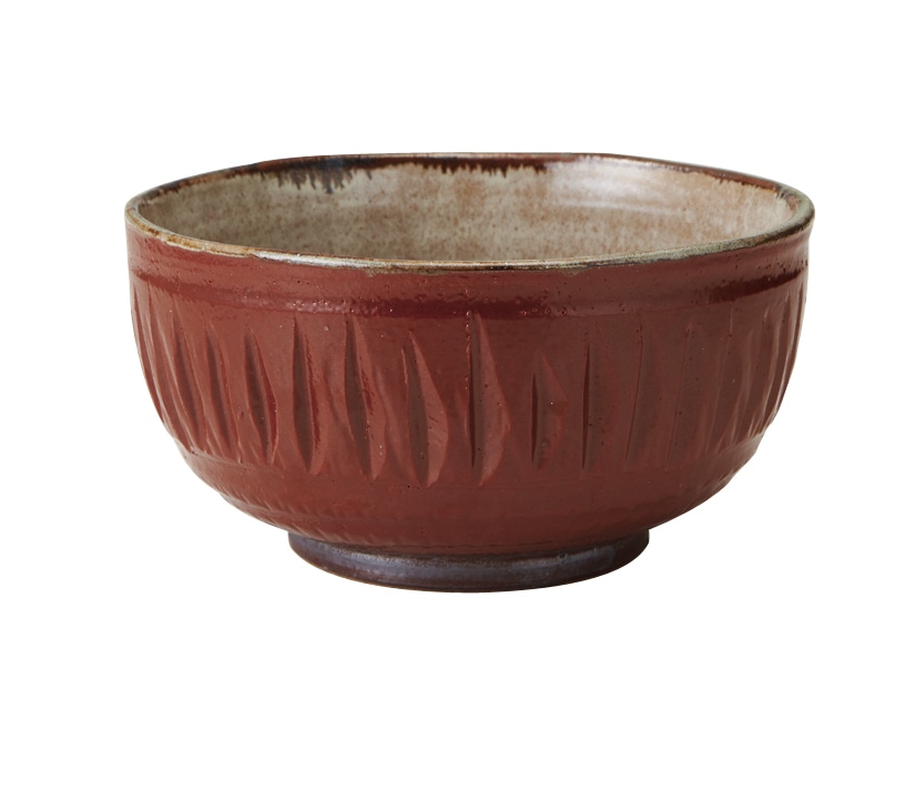 丸モ高木陶器 赤楽面取大丼 5A202-19 1個(ご注文単位1個)【直送品】