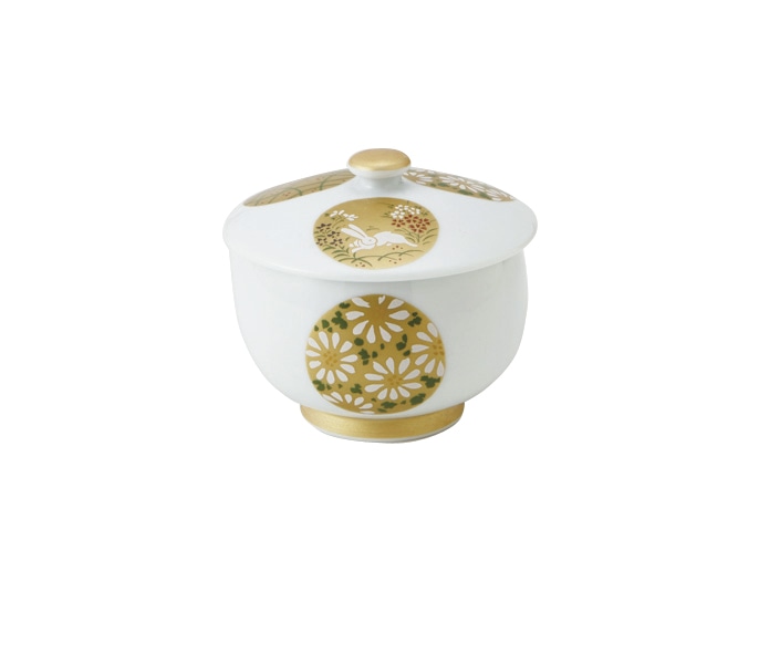 丸モ高木陶器 金銀丸紋蓋付煎茶 5A206-11 1個（ご注文単位1個）【直送品】