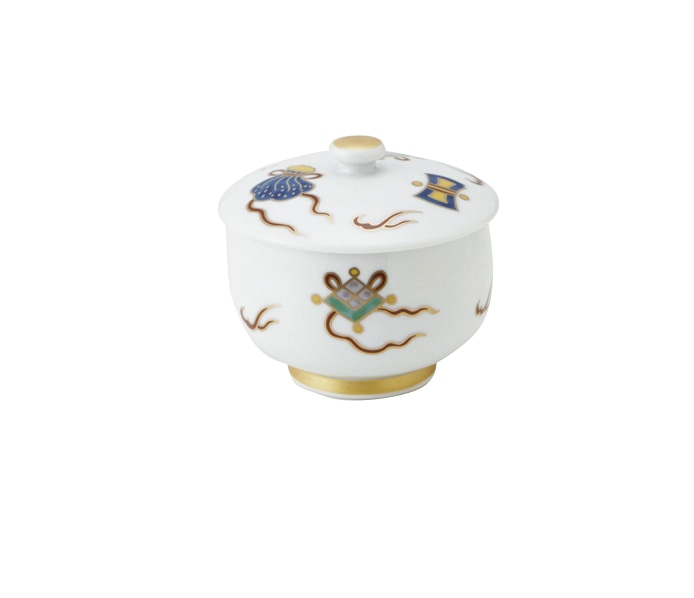 丸モ高木陶器 錦宝尽し蓋付煎茶 5A206-12 1個（ご注文単位1個）【直送品】