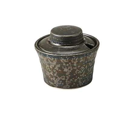 丸モ高木陶器 シルバー広口薬味辛子入 5A212-16 1個（ご注文単位1個）【直送品】