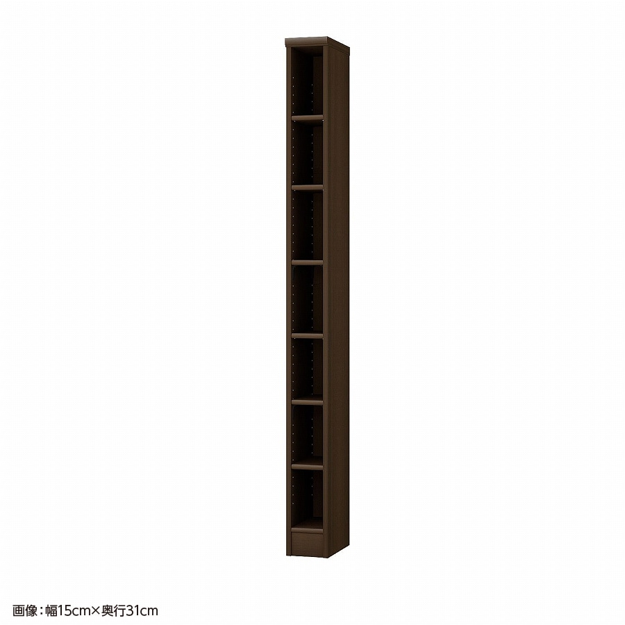 大洋 オーダーシェルフ ダークブラウン NCオーダー1815 SR DB 幅150×奥行250×高さ1780(mm) 1台（ご注文単位1台）【直送品】