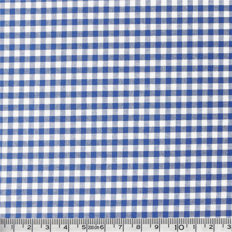 日本紐釦貿易 40sギンガムチェック 中 巾110cm×3m切売カット ブルー B53000Z-205-3M 1枚(ご注文単位1枚)【直送品】
