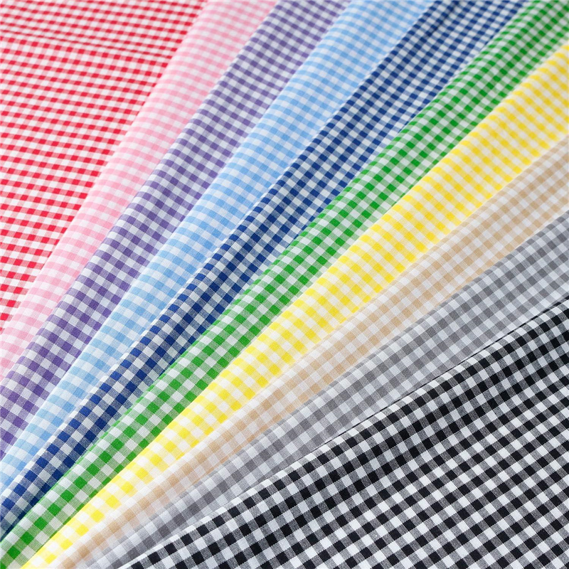 日本紐釦貿易 40sギンガムチェック 中 巾110cm×2m切売カット ブラック B53000Z-206-2M 1枚(ご注文単位1枚)【直送品】