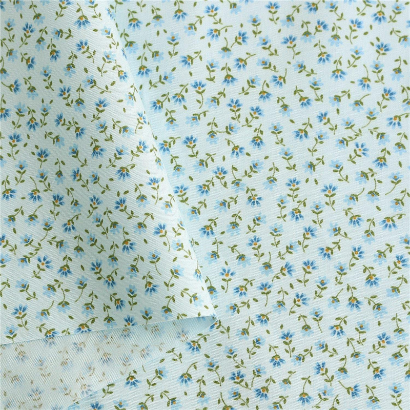 日本紐釦貿易 花柄プリント ブロード生地 巾112cm×4m切売カット ブルー系 B6100Z-3-22-4M 1枚(ご注文単位1枚)【直送品】
