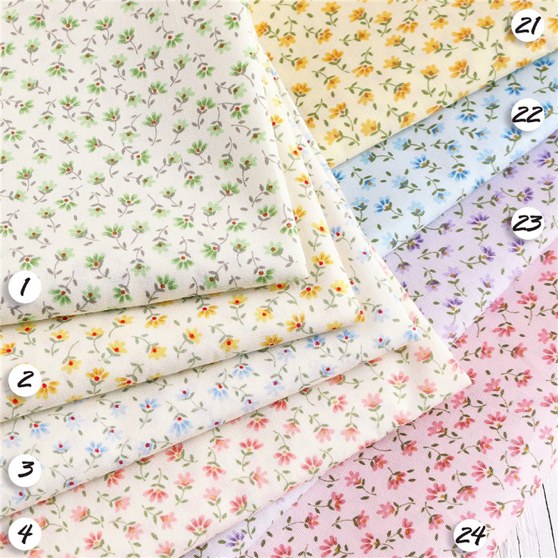 日本紐釦貿易 花柄プリント ブロード生地 巾112cm×5m切売カット イエロー系 B6100Z-3-2-5M 1枚（ご注文単位1枚）【直送品】