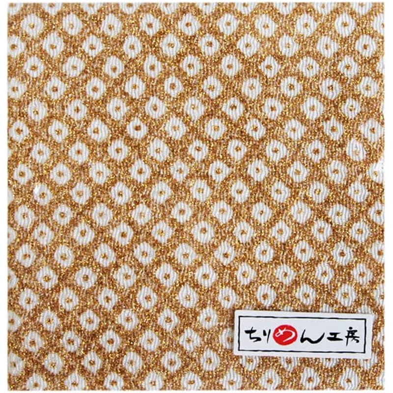 日本紐釦貿易 ちりめんカット 金彩 約23×33cm 鹿子柄 金 G020-OG 1枚(ご注文単位1枚)【直送品】