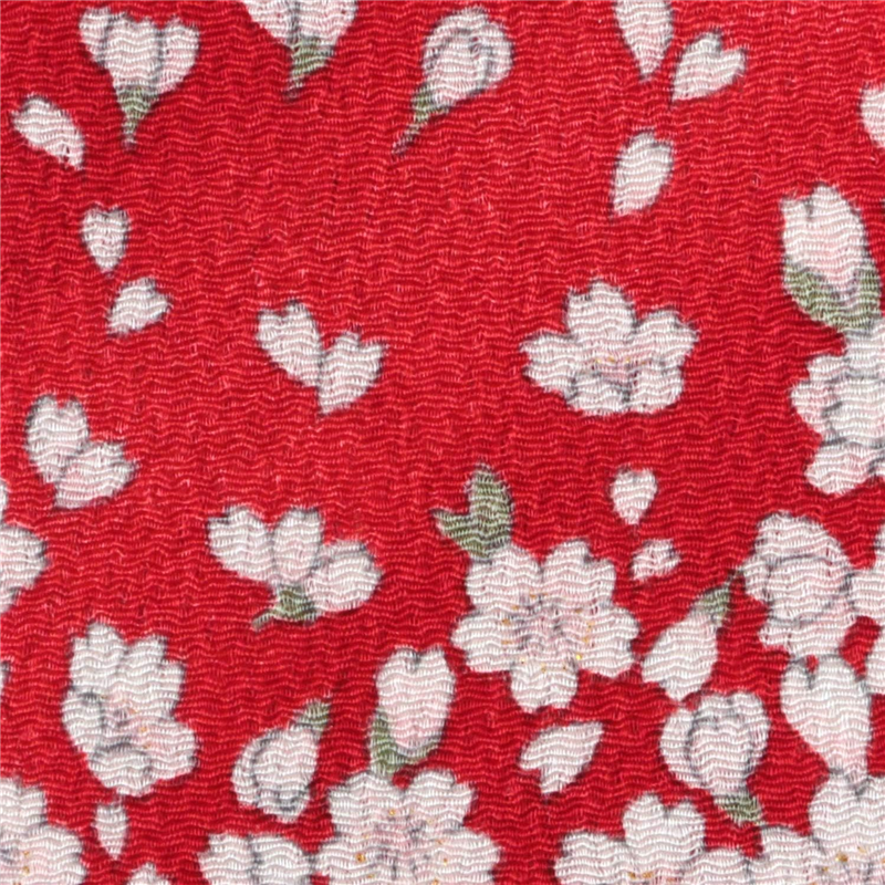 日本紐釦貿易 ちりめんカット 金彩 約23×33cm 桜柄 赤 GH56-01 1枚(ご注文単位1枚)【直送品】