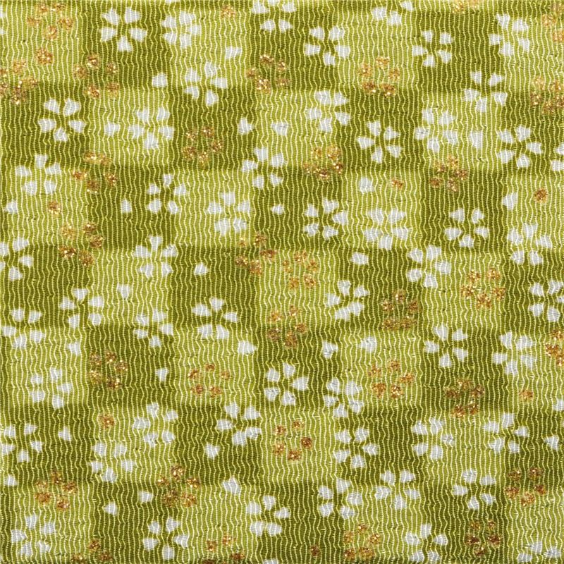 市松と桜 緑