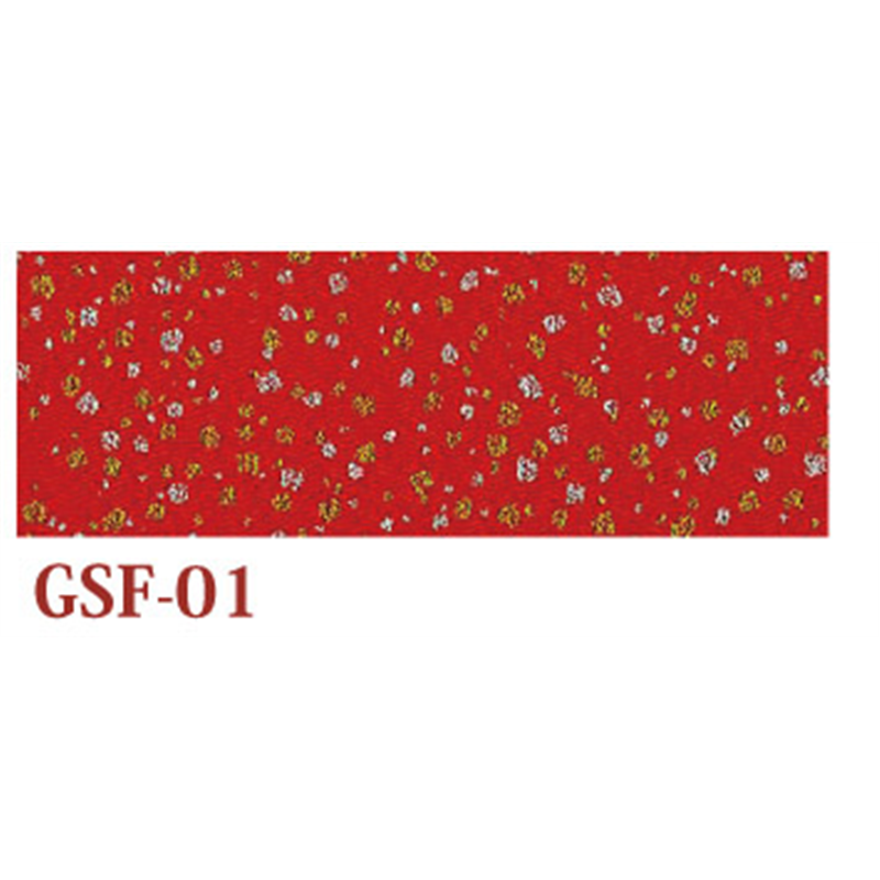 日本紐釦貿易 ちりめん 金彩 赤 巾約70cm×9ｍ切売カット GSF-01-9M 1枚（ご注文単位1枚）【直送品】