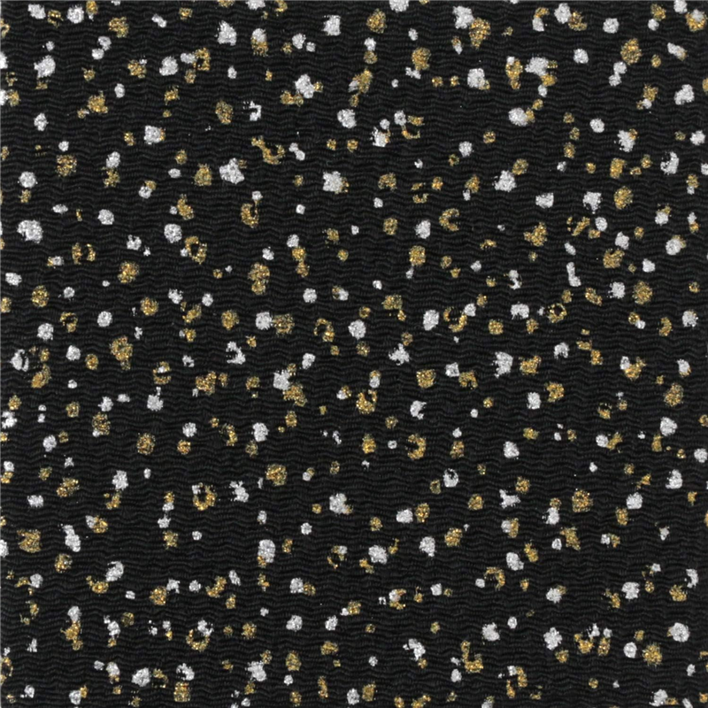 日本紐釦貿易 ちりめん 金彩 黒 巾約70cm×10ｍ切売カット GSF-17-10M 1枚（ご注文単位1枚）【直送品】