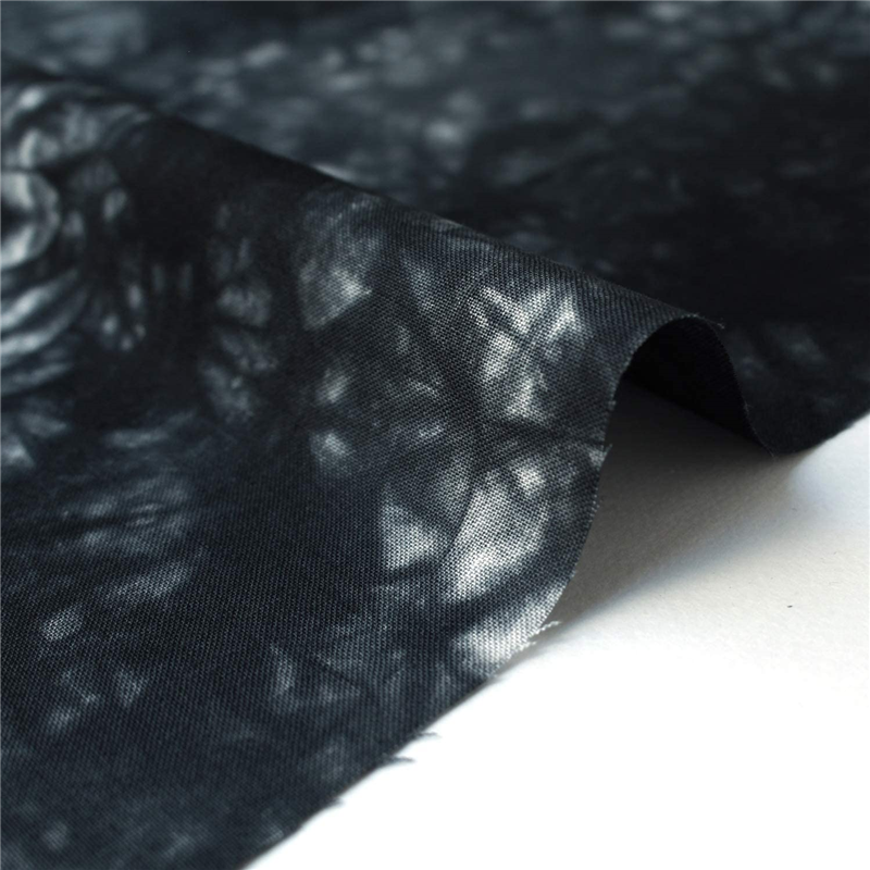 Kathy Mom キャシーマム ラニダイ むら染め 生地 Island Steyle 25 エレエレ ブラック系 巾110cm×7m切売カット MT6500-25-7M 1枚（ご注文単位1枚）【直送品】