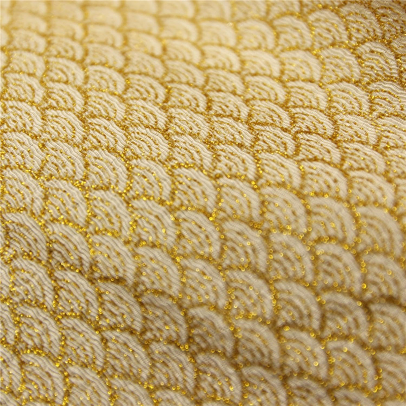 日本紐釦貿易 ちりめん 友禅 青海波 金 巾約70cm×1m切売カット 1枚(ご注文単位1枚)【直送品】