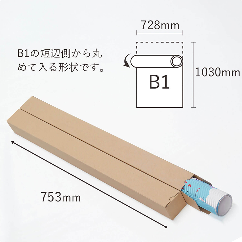 ポスターカレンダーダンボール B1 300枚入 1セット(ご注文単位1セット)【直送品】