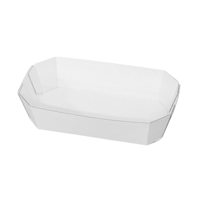 青果用 紙トレー 白 400枚入 間口173×97mm 高さ40mm 1セット(ご注文単位1セット)【直送品】