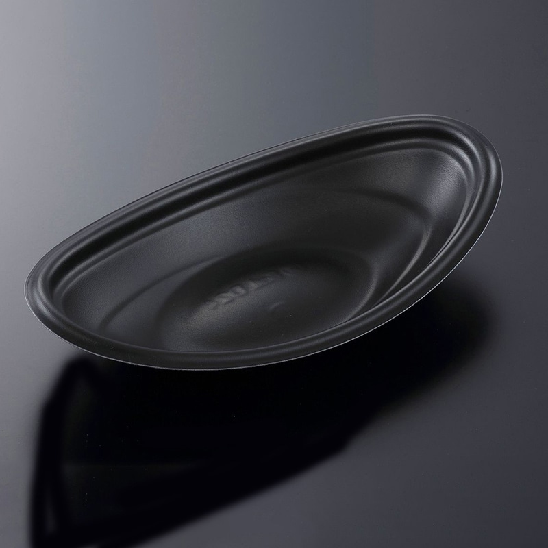 中央化学 軽食容器 SDセイル 本体 D24 BK 50枚/袋(ご注文単位6袋)【直送品】
