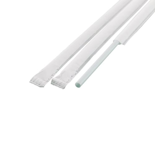 大黒工業 900 ストレートストロー4.5×18 紙包装 白 500本/箱(ご注文単位1箱)【直送品】