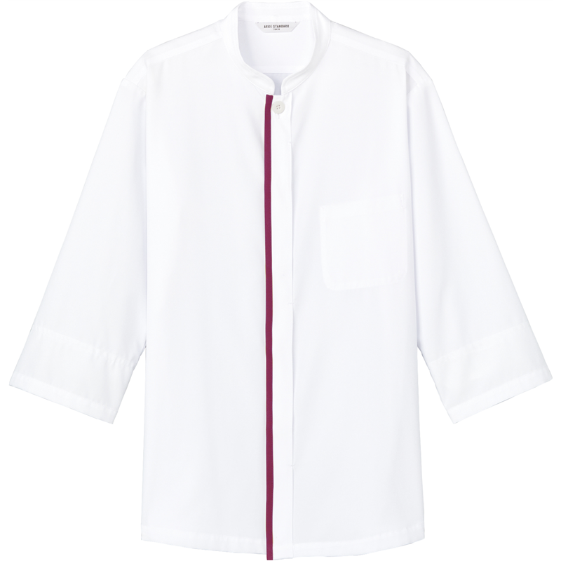 ティーエッチエス コックシャツ AS8513 カシス M 1枚/袋（ご注文単位1袋）【直送品】