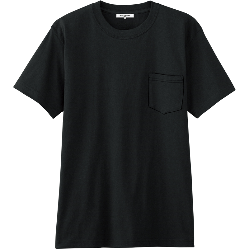 ティーエッチエス ポケットTシャツ AS8545 ブラック LL 1枚/袋（ご注文単位1袋）【直送品】