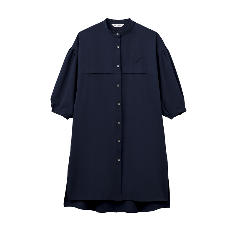 ティーエッチエス ロングシャツ六分袖 AS8902 ネイビー L 1枚/袋（ご注文単位1袋）【直送品】