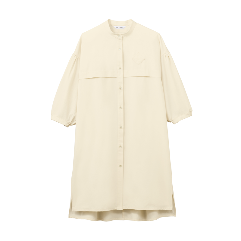 ティーエッチエス ロングシャツ六分袖 AS8902 ベージュ L 1枚/袋（ご注文単位1袋）【直送品】