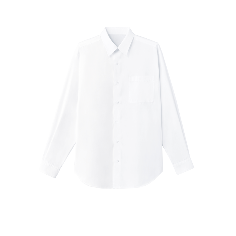 ティーエッチエス シャツ長袖 B SS205 ホワイト LL 1枚/袋（ご注文単位1袋）【直送品】