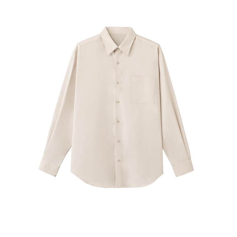 ティーエッチエス シャツ長袖 B SS205 ベージュ SS 1枚/袋（ご注文単位1袋）【直送品】