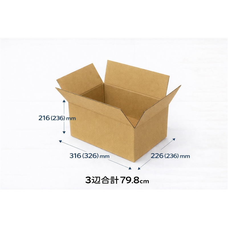 無地ダンボール  SAO A4用M 1枚（ご注文単位10枚)【直送品】