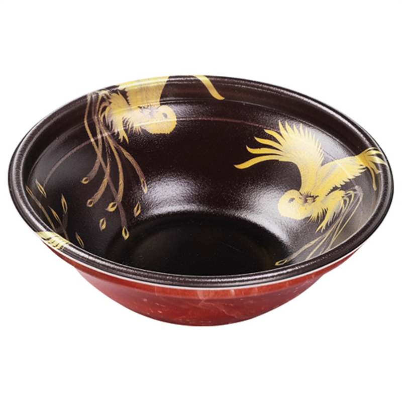 エフピコ 麺容器 MFP麺鉢 本体 丸19（61） 鳥金赤石 25枚/袋（ご注文単位1袋）【直送品】