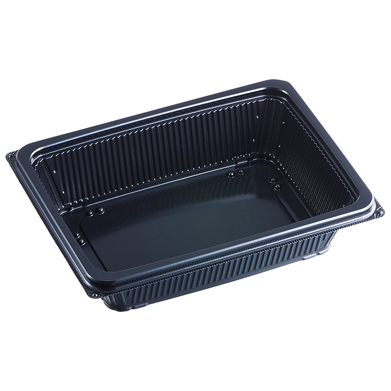 エフピコ 弁当容器 DLV角 本体 19-14(47)MSD 黒 50枚/袋(ご注文単位1袋)【直送品】