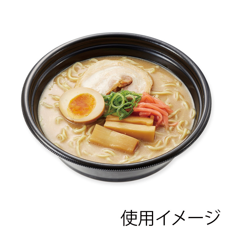 エフピコ 丼容器 DLV麺丼 本体 20(78) 黒W 50枚/袋(ご注文単位1袋)【直送品】