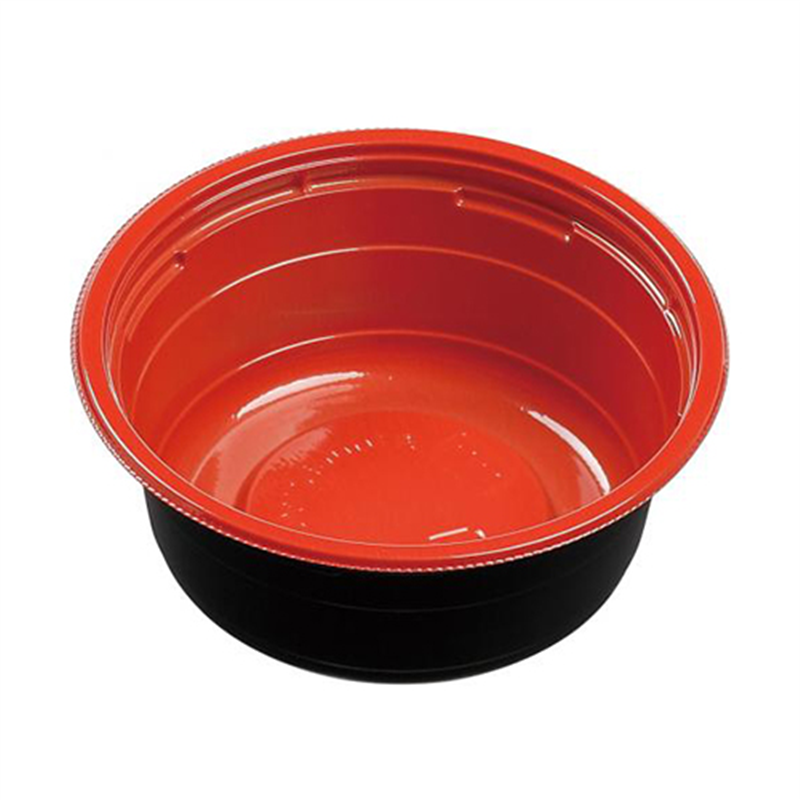 エフピコ 麺セット容器 SB 内装カップ MSD-丸100（40）MC 赤黒 50枚/袋（ご注文単位1袋）【直送品】