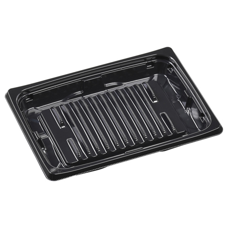 エフピコ 弁当容器 MSDプレイン 本体 18-13AG 黒 50枚/袋（ご注文単位1袋）【直送品】